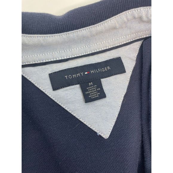 Men's Navy Blue Tommy Hilfiger Polo M - Picture 5 of 6